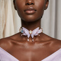 Dreamy Lavender Butterfly Choker Collar