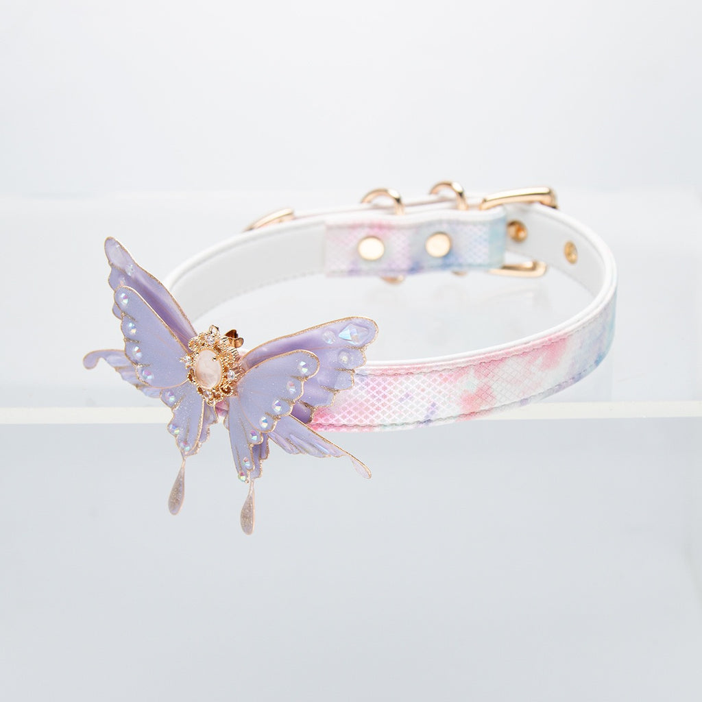 Dreamy Lavender Butterfly Choker Collar