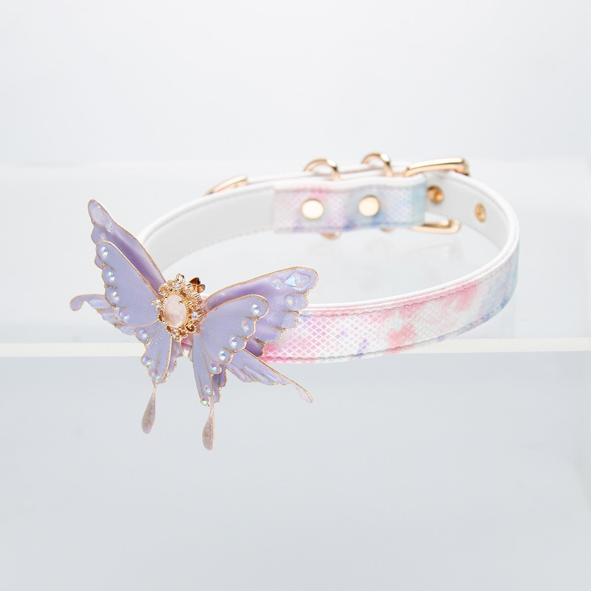 Dreamy Lavender Butterfly Choker Collar