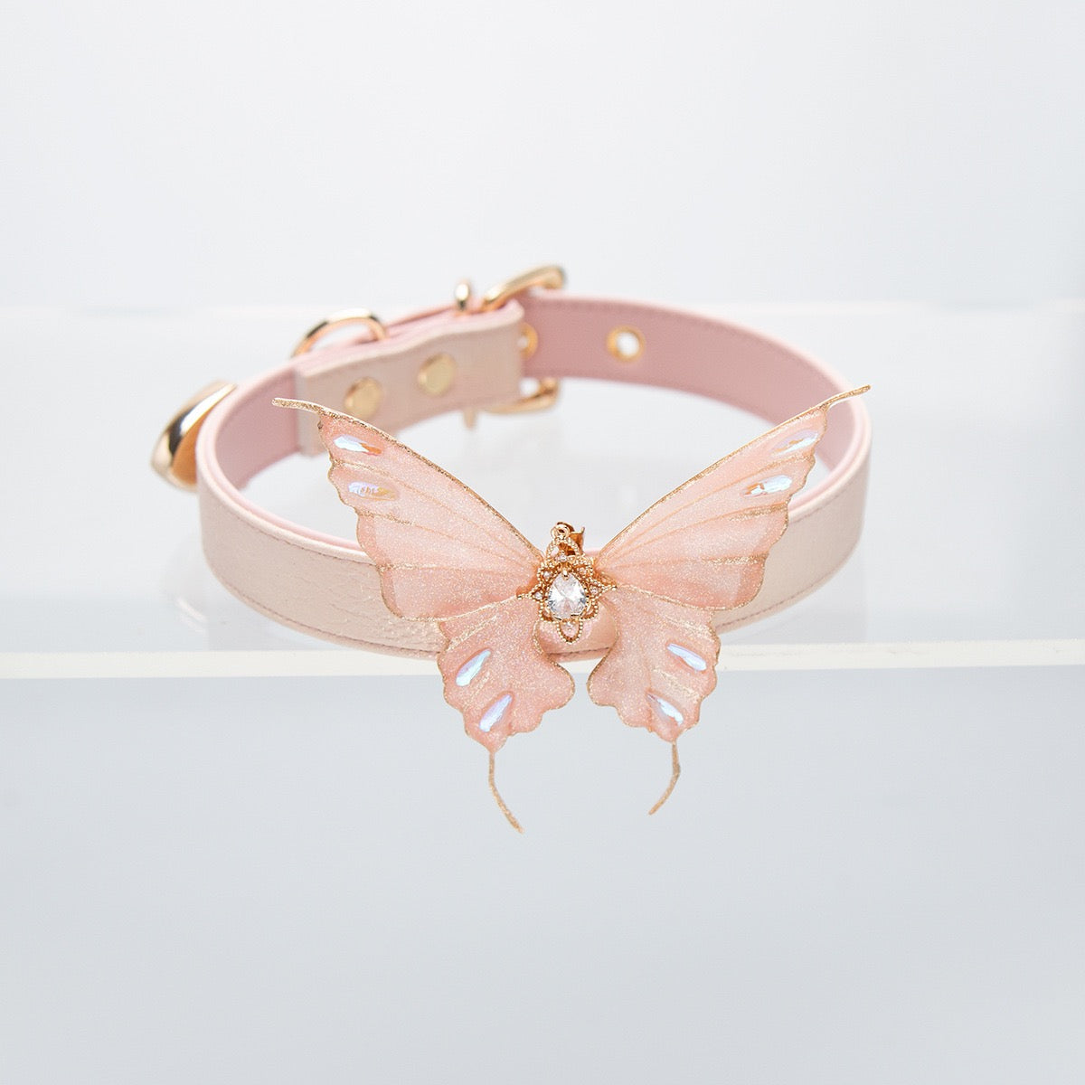 Blush Pink Butterfly Choker Collar