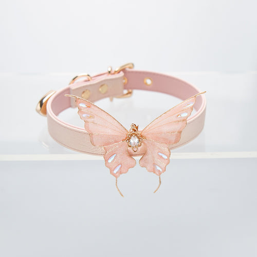 Blush Pink Butterfly Choker Collar