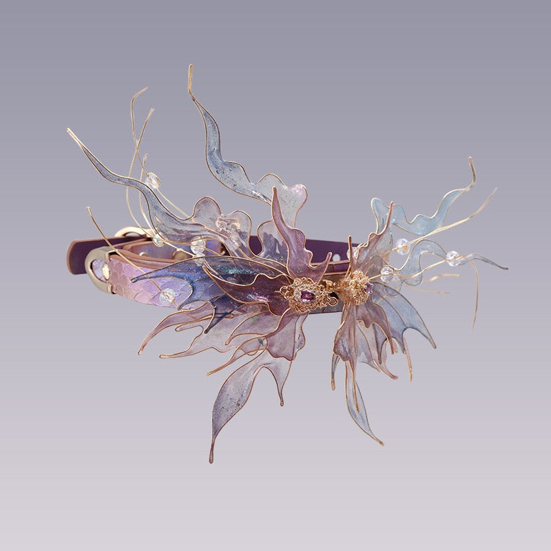 Iridescent Fairy Wing Fantasy Choker Collar