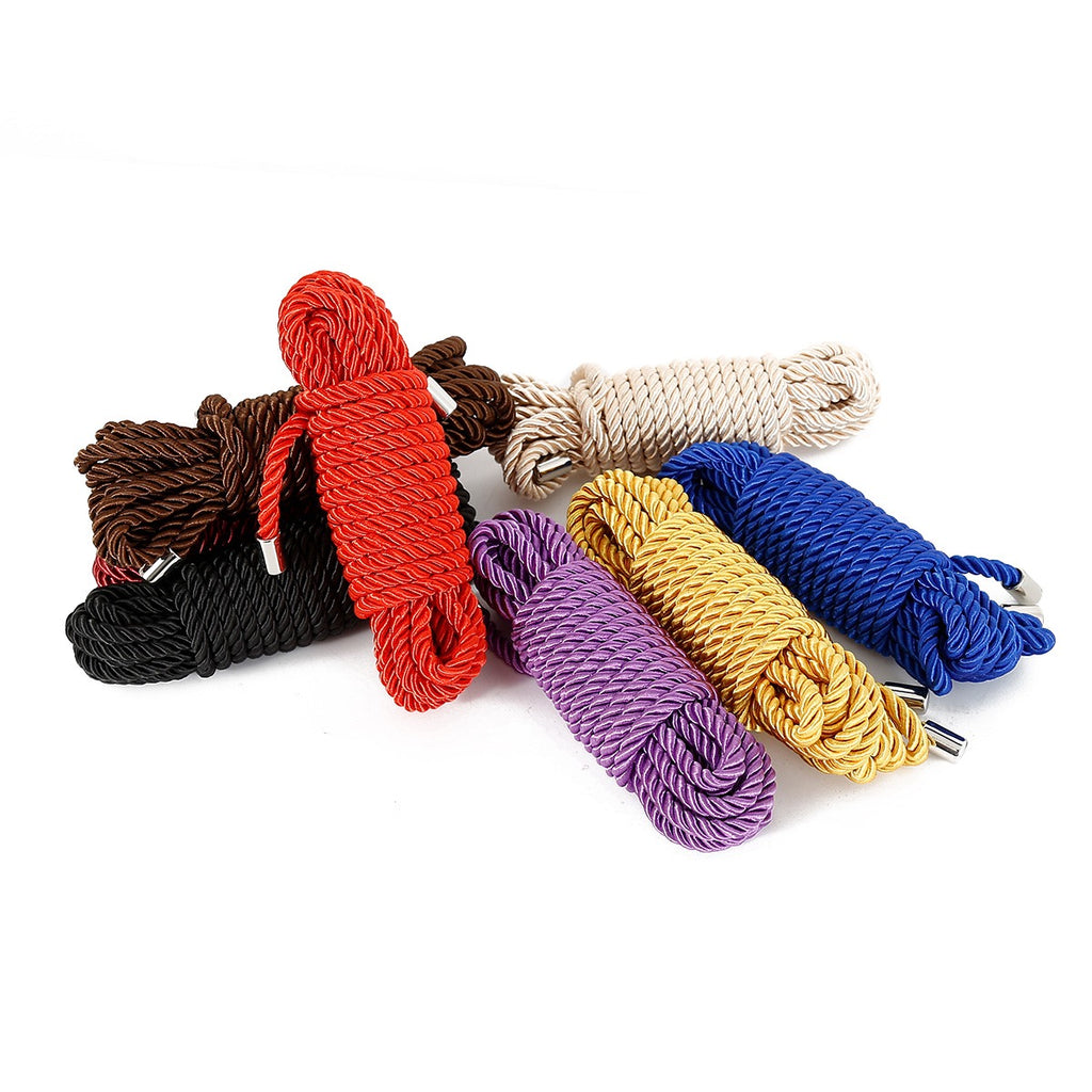 Luxury Silky Shibari Bondage Rope with Metal Aglets