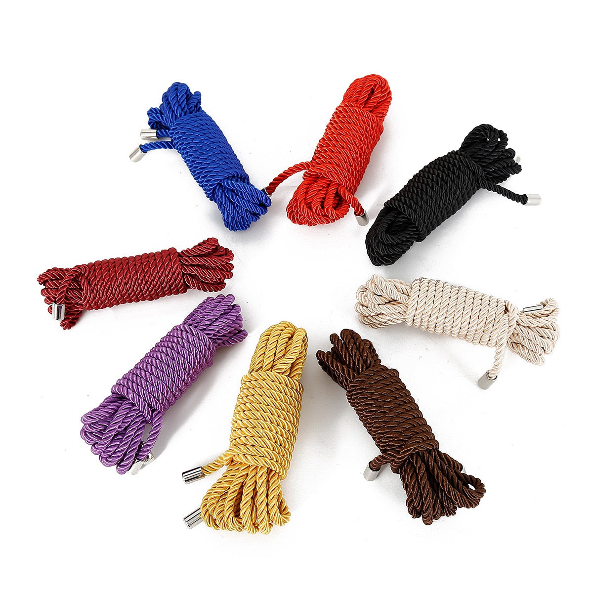 Luxury Silky Shibari Bondage Rope with Metal Aglets