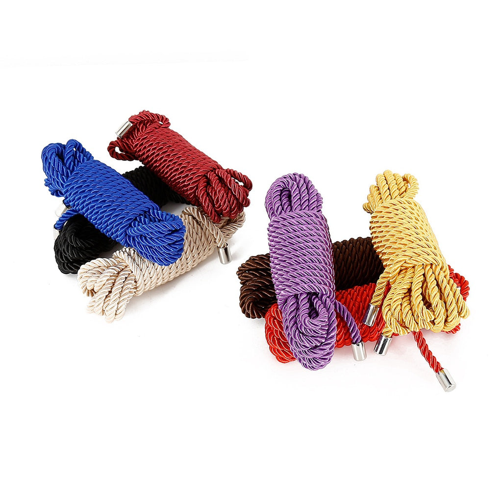 Luxury Silky Shibari Bondage Rope with Metal Aglets